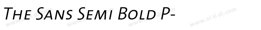 The Sans Semi Bold P字体转换